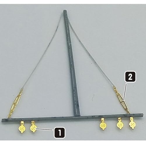 1/200 Scale Ship Mast Rigging Turnbuckles (No Connection Type) – Photo-Etched Metal Upgrade Parts for Large Warship Models miniatura 2