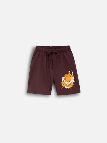 Image of Nap Chief Kids Cotton Garfield Print Co-Ord Set for Boys & Girls | Half Sleeve T-Shirt & Shorts Set | Soft Casual Summer Wear