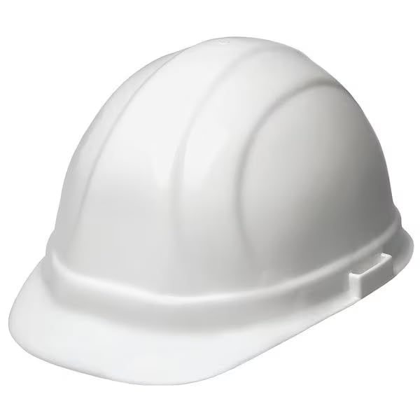 Hard Hat, Polyethylene, 6 Point Ratchet, Type 1, Class E, White, Mfr: 19951-WHITE-A