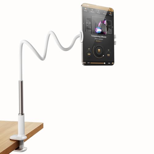 nediea タブレット スタンド 寝ながら アーム 柔軟自由調節 for ipad スタンド フレキシブル ベッド 寝ながら 360°自由回転 土台強化 安定性 仰向け ごろ寝 タブレット&スマホ 両用 フレキシブル ベッドサイド 寝たまま クランプ式 4.7-13インチ 対応可能