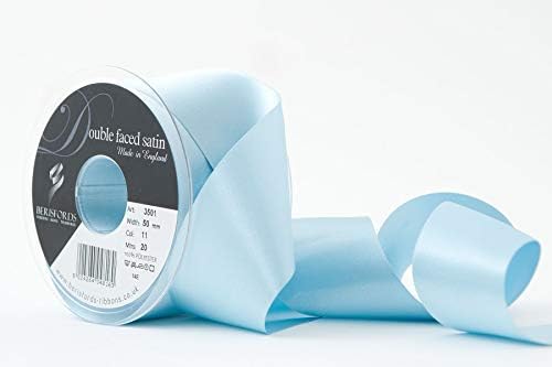 Berisfords Double FACE Poly Satin Ribbon, BlackBerry, 15 mm