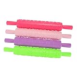 MOTHNUR 4 Stück Teiliges Kunststoff Teigroller mit Prägung Backen und Pizza Formen...