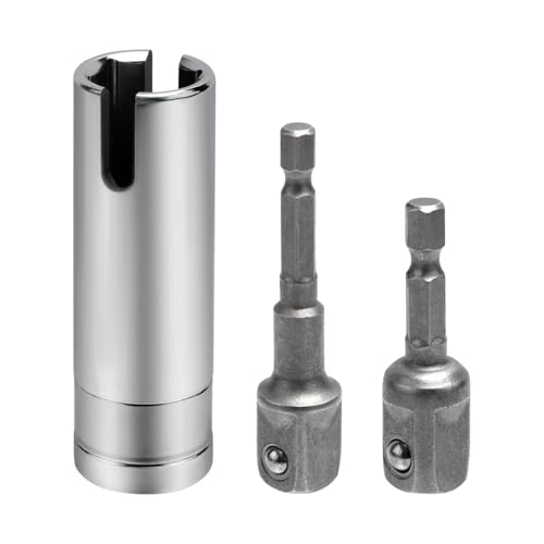 Image of Trailer Jack Drill Adapter 3 /8 with 2 Adapter Bits, T-Slot Drill Attachment Scissor Jack Slotted Drill Adapter for RV Scissor Jacks C-Type Jacks Various Pop-Up Campers