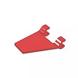 Gobricks GDS-895 Flag 2x2 Trapezoid with 2 Clips (Thick U Clips) 50PCS Compatible with Lego 44676 80324 DIY Parts and MOC Components for Major Brick Brands Color:Trans Red 41