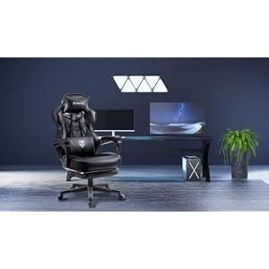 Vonesse Gaming Chair with Footrest,Big and Tall Gaming Chairs for Adults,Computer Chair for High Back and Massage,Reclining Gamer Ergonomic Office Desk Chair(Black) Vonesse Gaming Chair with FootrestBig and Tall Gaming Chairs for AdultsComputer Chair for High Back and MassageReclining Gamer Ergonomic Office Desk ChairBlack