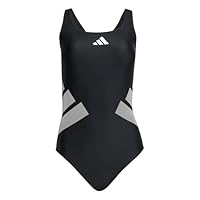 Adidas Damen Logo C-Back Swimsuit, Black/White, 38