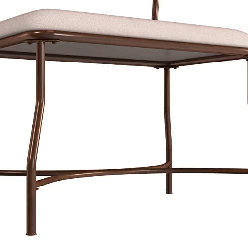 Hillsdale Windsor Vanity Bench, Burnished Bronze #TOP7