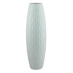 Stonebriar SB-5076C Beach Nostalgia Large Weathered Pale Ocean Wood Vase, Light Blue, 15.7"