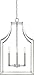 Capital Lighting 520443PN Wright Lantern Foyer Pendant, 4-Light 240 Total Watts, 27" H x 15" W, Polished Nickel