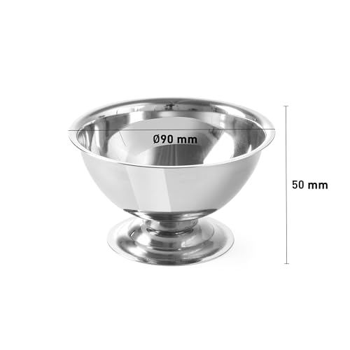 HENDI Eisbecher, Eisschale, Eiskaffe, Eiscremeglas, ø90, x (H)50mm, Edelstahl