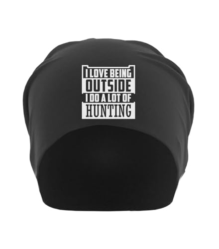 Bonnet de chasse léger en coton noir style Beanie souple et confortable pour homme et femme