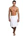 TowelSelections Men's Wrap, Shower & Bath, Terry Velour Towel Medium/Large White