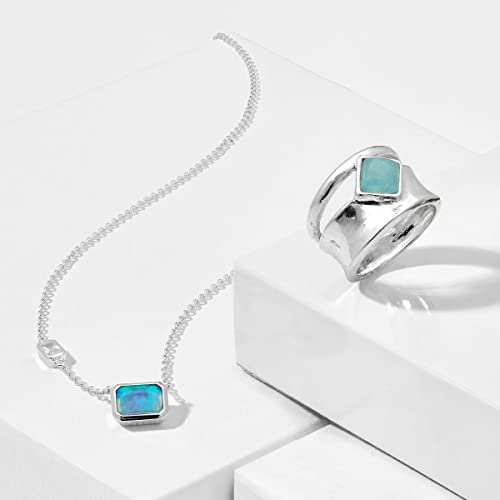Silpada 'Intergalactic' Lab-Created Opal And Cubic Zirconia Necklace In Sterling Silver, 18" + 2" #TOP6