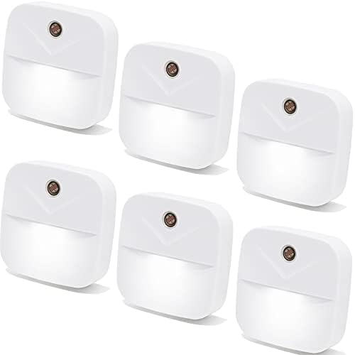 6 Pack Night Light, Night Lights Plug into, White LED Nightlights