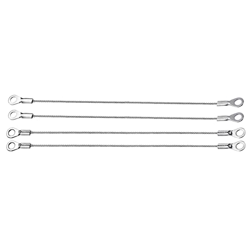 M METERXITY 1.5mmx20cm �X�g���b�v ���S�ȃP�[�u�����[�v 4�� ���O�ɓK�p (304 �X�e�����X�| �V���o�[)