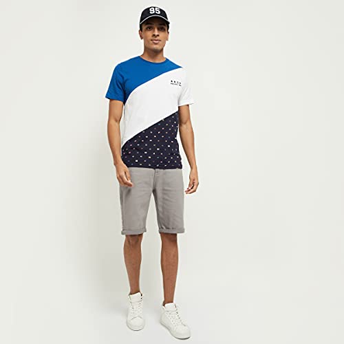 Image of Max Men's Cotton Colorblocked Ultra Slim Fit Crew Neck T-Shirt