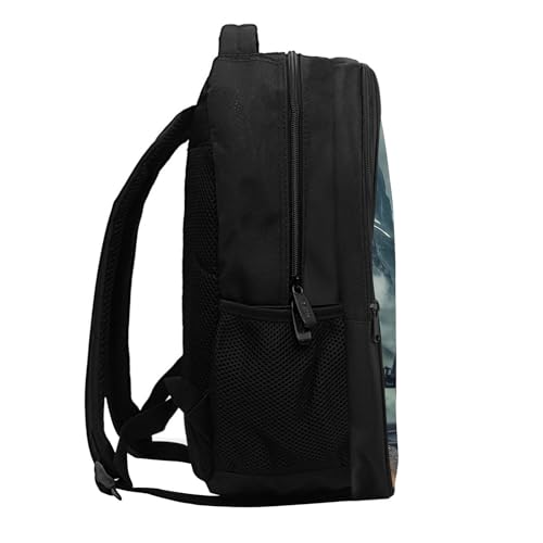 SARA NELL Train Backpack for Boys, Steam Train School Book Bag for Kids Toddler, 15.7 Inches Cars Bookbags with 2 Main Compartments for Kindergarten Elementary Students3