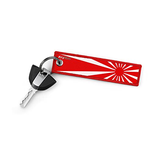 Keytails Keychains, Premium Quality Key Tag For Jdm Cars [Rising Sun - Red] #TOP6
