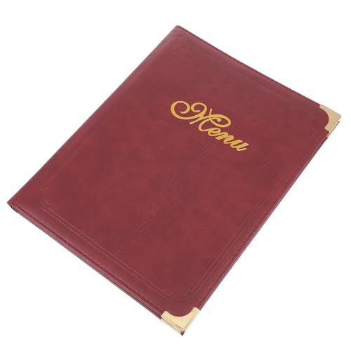 VILLFUL Quality Leather Cover Menu Folder Restaurant Meal Order Menu Booklet Holder