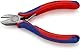 KNIPEX Seitenschneider für Elektromechaniker mit Mehrkomponenten-Hüllen schwarz atramentiert 125 mm, 76 12 125