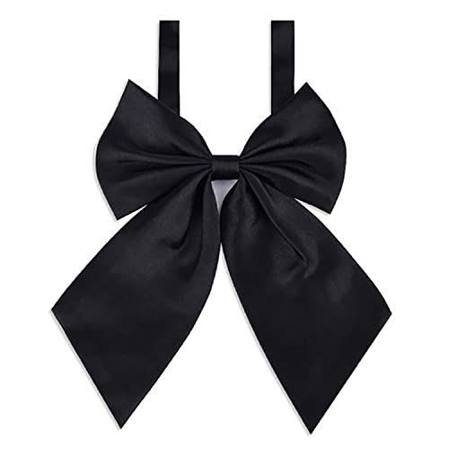 Image of LOPURO Lady Adjustable Pre-tied Bow Tie, Pre Women Uniform Bow Tie Solid Color Bowties for Women Cosplay Party