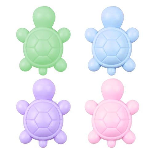 Anboor 4 piezas Squishies de tortuga marina Kawaii juguetes para apretar juguetes sensoriales juguetes de estrés de animales para niños y adultos, juguete inquieto Mochi
