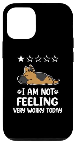 Carcasa para iPhone 14 German Shepherd Dog Sleep I Am Not Feeling Funny Puppy Dogs