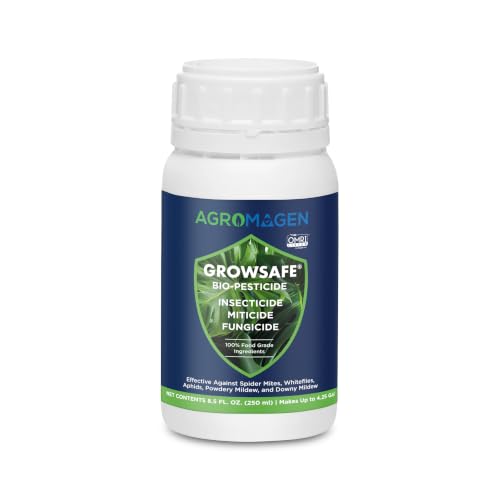 AgroMagen GrowSafe Bio-Pesticide &ndash; Natural & Organic Miticide, Fungicide & Insecticide, Controls...