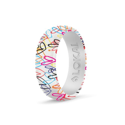 Lokai Silicone Ring for Men & Women - Ultra Comfort, Premium Silicone Rings for Active Lifestyle & Wedding Bands - Durable & Breathable, No Gemstone