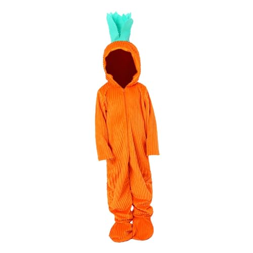 Déguisement de carotte pour enfants taille S : la tenue mignonne et chaude pour Halloween