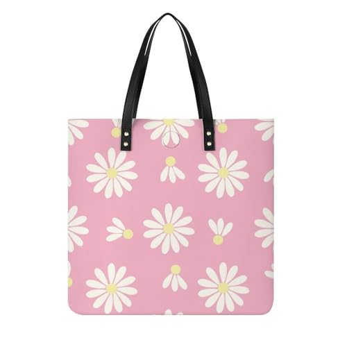 Tote bag pour voyage chrysanthème : le sac à bandoulière grand format 39x39cm