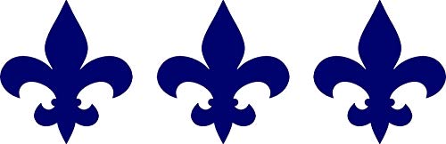 Marcador de paso Fleur De Lis (set de 3) Mosaico porcelana miniatura 1