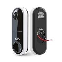 Arlo Videocitofono CABLATO Per Esterni, Wifi Doorbell, 1080p HD, 180&deg; Visione Notturna Colori,...
