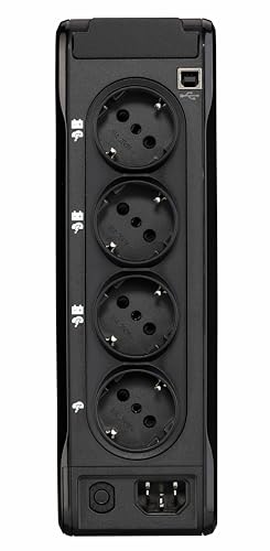 Eaton Ellipse 3P 700UD USV – Off-Line – 700VA/420W – DIN-Stecker – USB Typ A & C (3 Batterie + Überspannungsschutz, 1 nur Überspannungsschutz, Abschaltsoftware) (3P700UD)