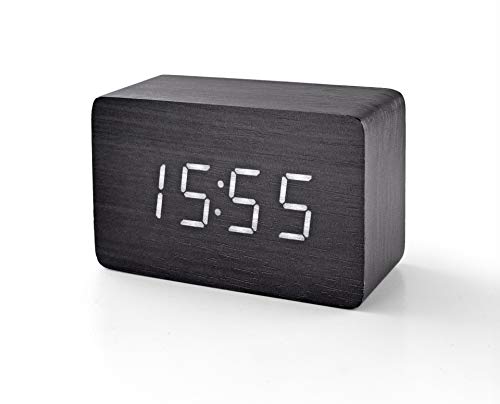 Wecker Stummschaltung am Bett Student Digital Radio Wecker Nachtlicht Externe Stromversorgung Led Smart Wiederaufladbare Schwarz