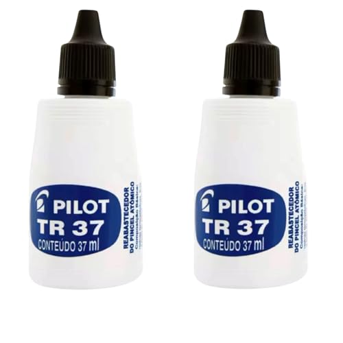 Kit 2 Reabastecedor para Marcador Pincel Atômico 37ml cor preto Pilot