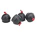 VGEBY 4PCS Pool Cue Chalk Holder, Cue Chalk Pocket Rubber Billiard Pool Chalk Holders with Cord (black)