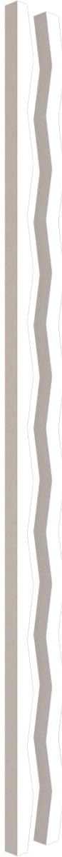 Ekena Millwork 47"H x 1"T Eastport PVC Adjustable Decorative Slat Wall Panel Kit, Unfinished (contains 43 Slats + 1 Straight Edge Starter Slat)