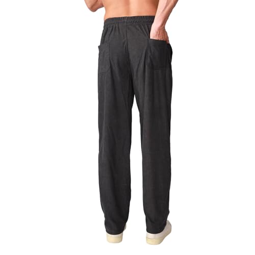 Mens Sweatpants Casual Drawstring Waist Baggy Athletic Pants Lightweight Breathable Workout Running Pants3