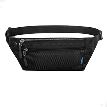 Pochete corrida Esportiva Impermeável porta Celular Sports Bike Fitness bolsa crossbody porta cartão saída para fone de ouvido antifurto slim (Preto)