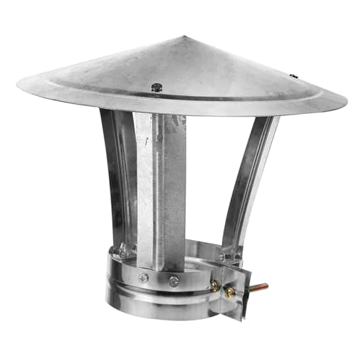 CAXUSD Cappuccio Antipioggia in per Protezione Antivento e Antipioggia per di Scarico Esterno Copertura per Canna Fumaria Facile Installazione Design per Drenaggio Rapido