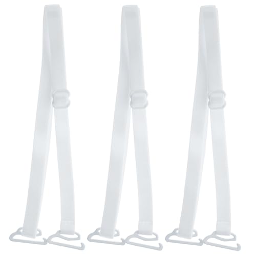 Image of 3 Pairs Bra Strap Replacement Elastic Adjustable Removable Multi Color