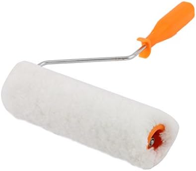 Aexit 8″ Long Painting Supplies & Wall Treatments White Plush Sleeve Cover Plastic Handle Floor Wall Paint Paint Rollers Brush Roller