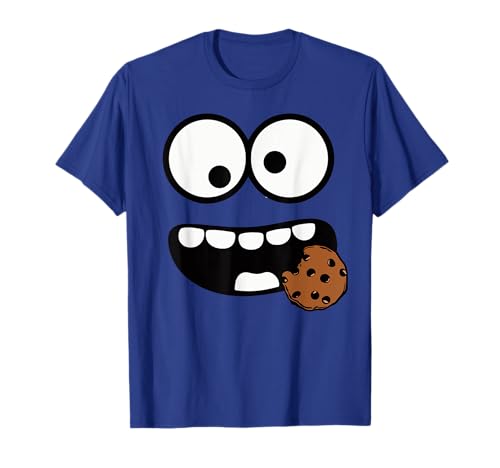 Bolacha bonita e monstro assustador Halloween T t-shirt, Azul, S