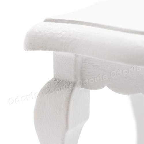 Odoria 1/12 Dollhouse Coffee Table End Table Miniature Furniture Accessories, White #TOP2
