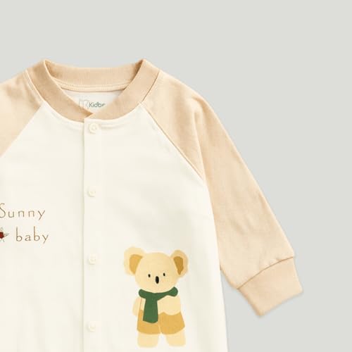 Image of Kidbea Soft Cotton Unisex Baby Onesie Romper | Cute & Multiple Prints Full Sleeve Sleepsuit for Infant | Comfortable Trendy Bodysuit