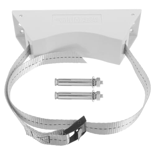 MAGICLULU Support Mural pour Réservoir de Propane 40l en Pp Blanc Boucle Réglable, Maintien Sécurisé pour Bouteille de Gaz en Laboratoire ou Bateau