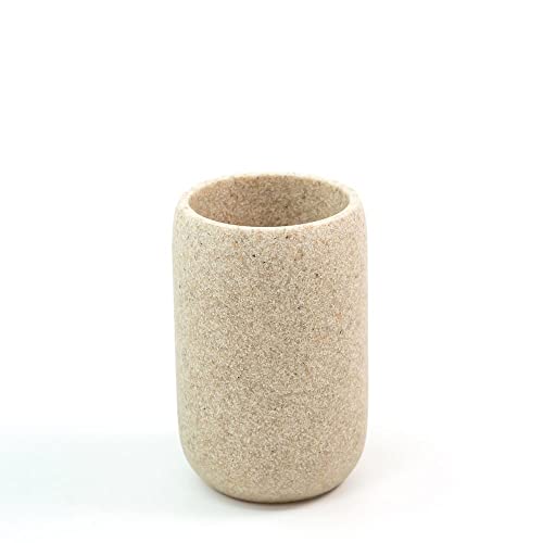 Oikos - Porta Objeto de Banheiro de Resina Oval Areia