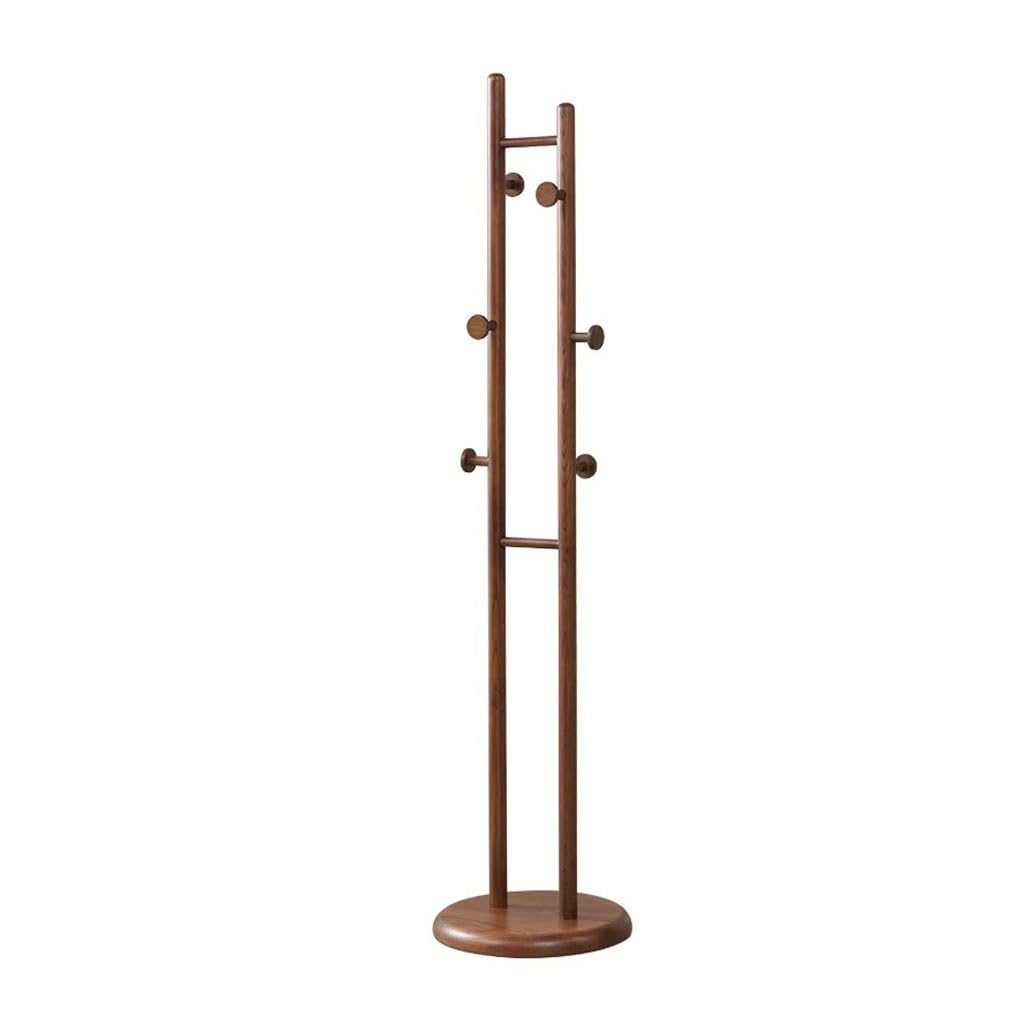 AHGFTYRDT Coat Rack Freestanding Chinese Style Double Rod Solid Wood Hanger Bedroom Floor-standing Coat Rack Household Clothes Rack Hall Tree