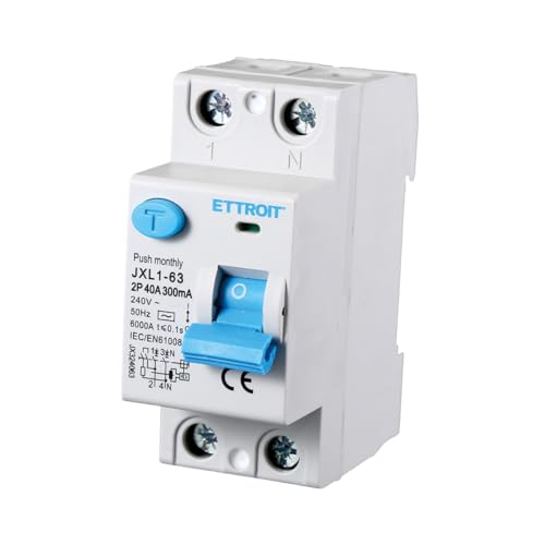 Interruptor diferencial 2P 300mA 240VAC (2P-40A-6KA-300mA)